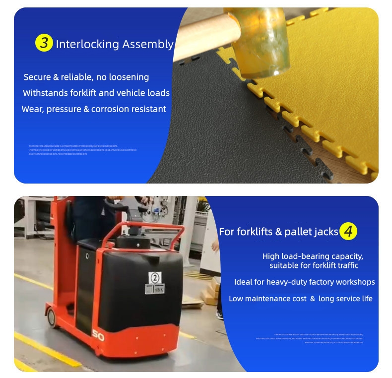 forklifts can use interlocking industrial floor mat